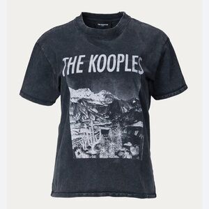 THE KOOPLES Black Desert Mountain Cactus Graphic T-Shirt Size EU 0